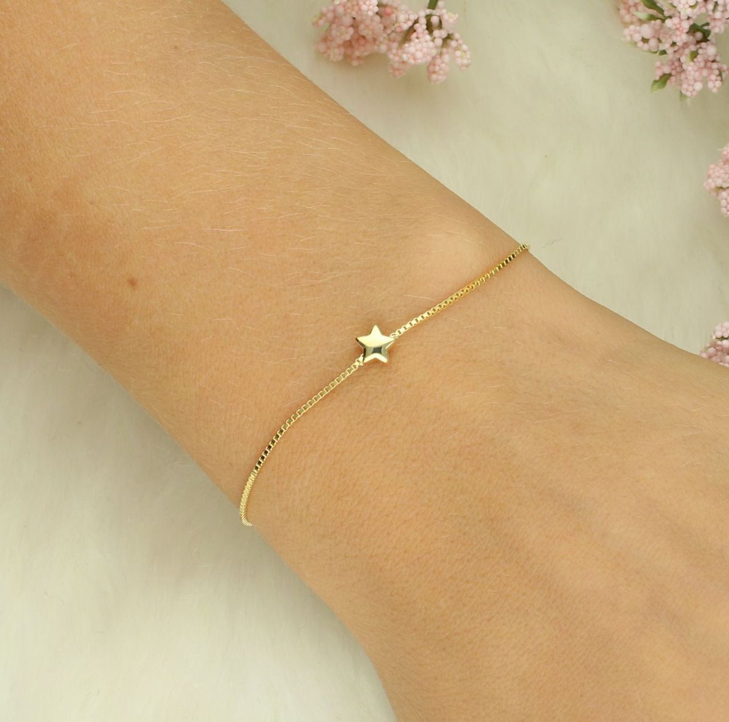 Bransoletka damska srebrna pozłacana z gwiazdką Armonica Nomination 241302 009.png